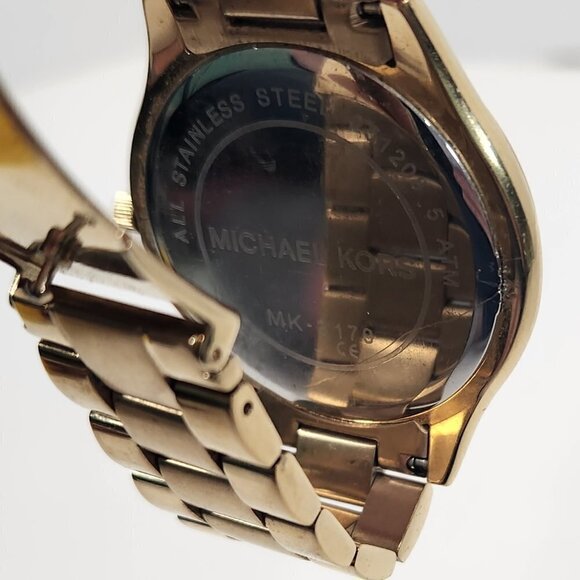 Michael Kors MK3221 Women's Stainless Steel Gold Analog Dial Quartz Watch LJ320 - Picture 3 of 4